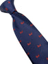 navy mens tie with chinese red dragon national symbol